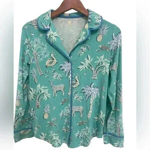Spartina Pajama Top Low country Fauna Size XS